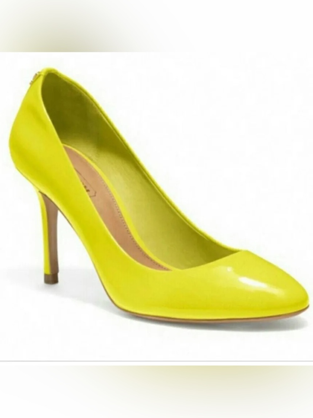 Coach Nala Patent Leather Pumps Bright Citrine Yellow Size 9